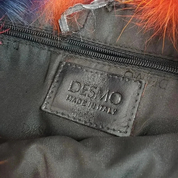 Desmo Italian Colofrul Fur Purse - Picture 4 of 4